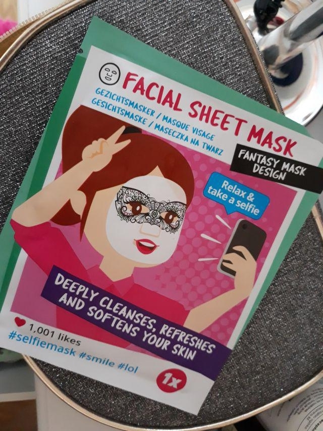 Mascot Europe Maska do twarzy w płacie, Facial Sheet Mask, Dzika Róża
