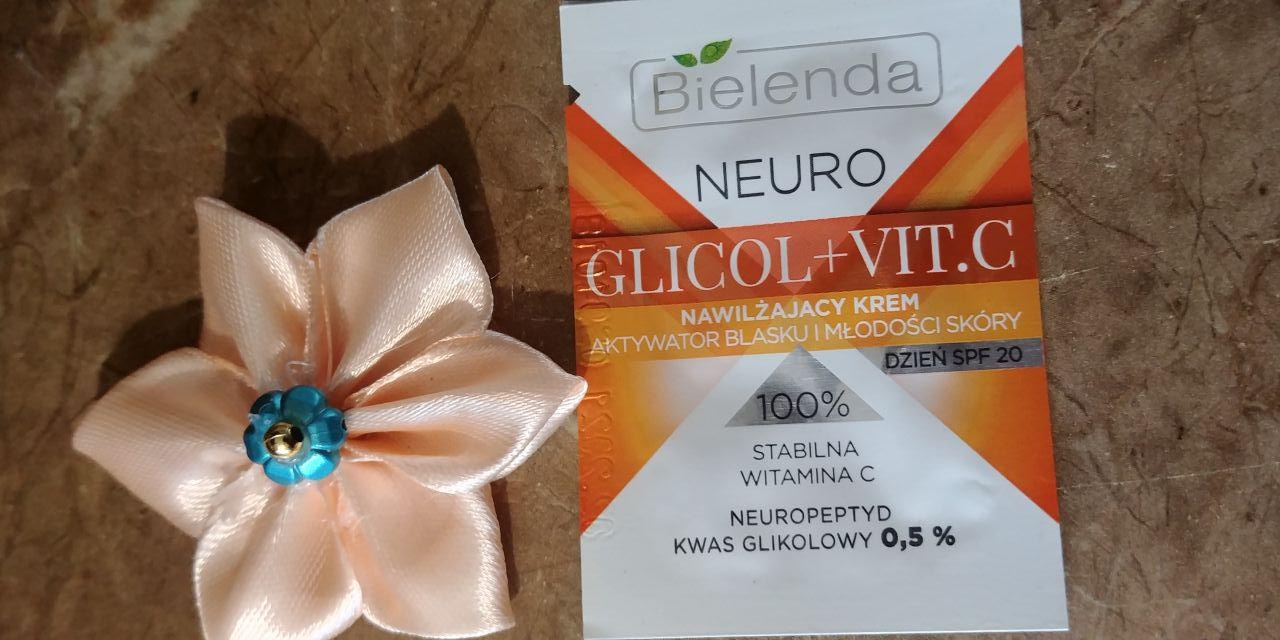 Bielenda Neuro Glicol + Vit.C, Nawilżający krem do twarzy, Aktywator blasku i młodości skóry, Na dzień