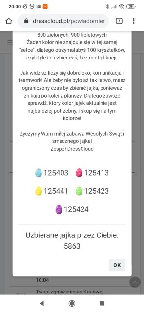 Zbieramy jajka - Wielkanoc 2020