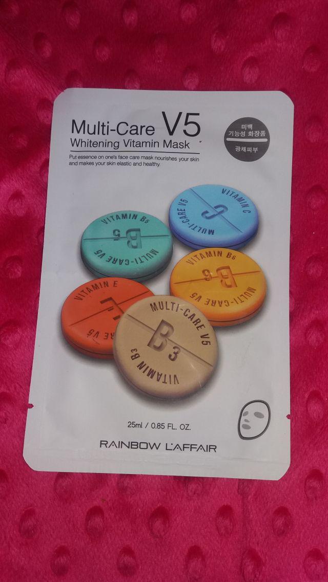 Rainbow L'Affair Maska do twarzy w płacie, Multi-Care V5 Whitening Vitamin Mask