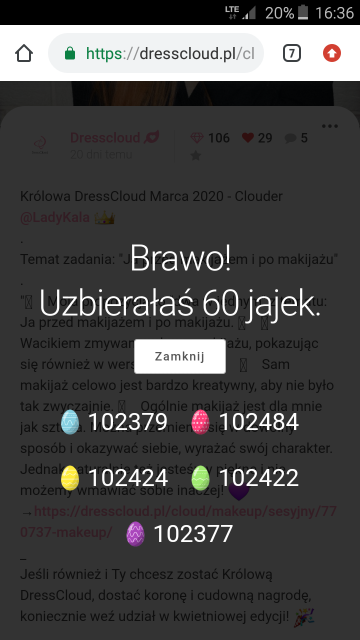 Zbieramy jajka - Wielkanoc 2020