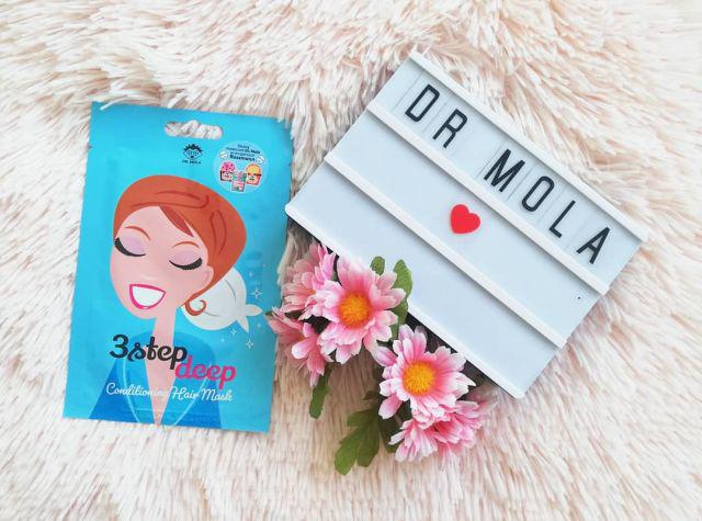 Dr. Mola 3 Step Deep, Hair Conditioning Mask, Maska do włosów w formie czepka, Odżywcza