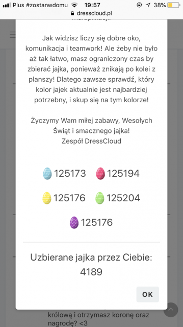 Zbieramy jajka - Wielkanoc 2020