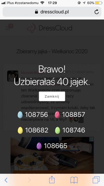 Zbieramy jajka - Wielkanoc 2020