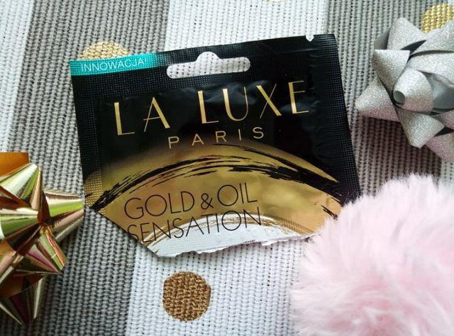 La Luxe Paris Gold & Oil Sensation, Maseczka i peeling do twarzy, 2-fazowy zabieg, Głęboko nawilżający