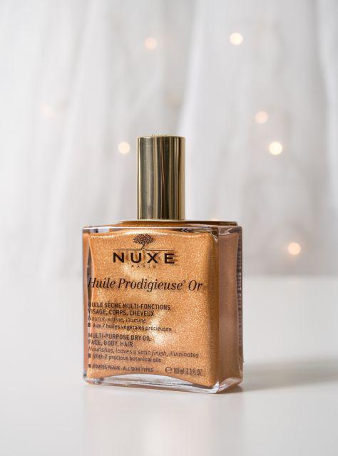 NUXE Multifunkcyjny suchy olejek z drobinkami, Huile Prodigieuse Or