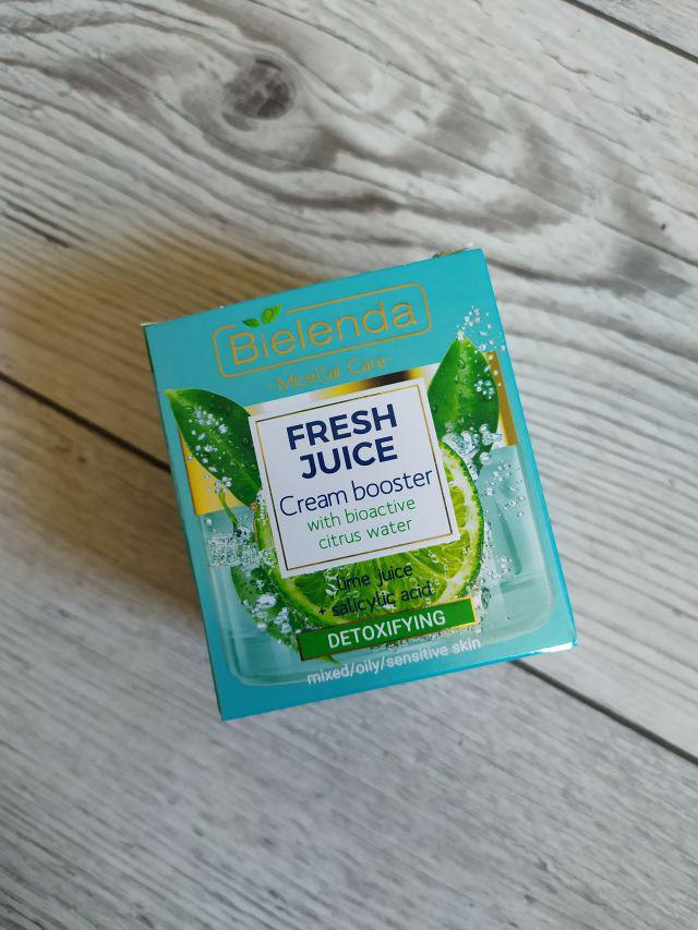Bielenda Fresh Juice, Krem booster, Detoksykujący, Z bioaktywną wodą cytrusową