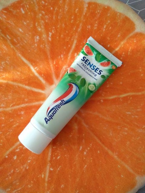 Aquafresh Pasta do zębów, Senses, Odświeżająca, Arbuz, ogórek i mięta