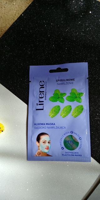 Lirene Dermoprogram, Maseczka do twarzy, Peel Off, Spirulinowe nawilżenie, Algowa, głęboko nawilżająca