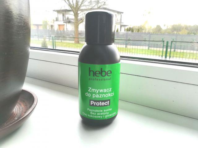 Hebe Professional, Protect, Zmywacz do paznokci suchych bez acetonu, Olej kokosowy i gliceryna