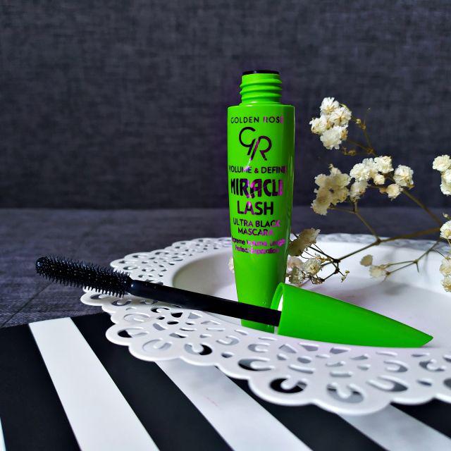 Golden Rose Miracle Lash Mascara, Tusz do rzęs pogrubiająco - wydłużający, Black
