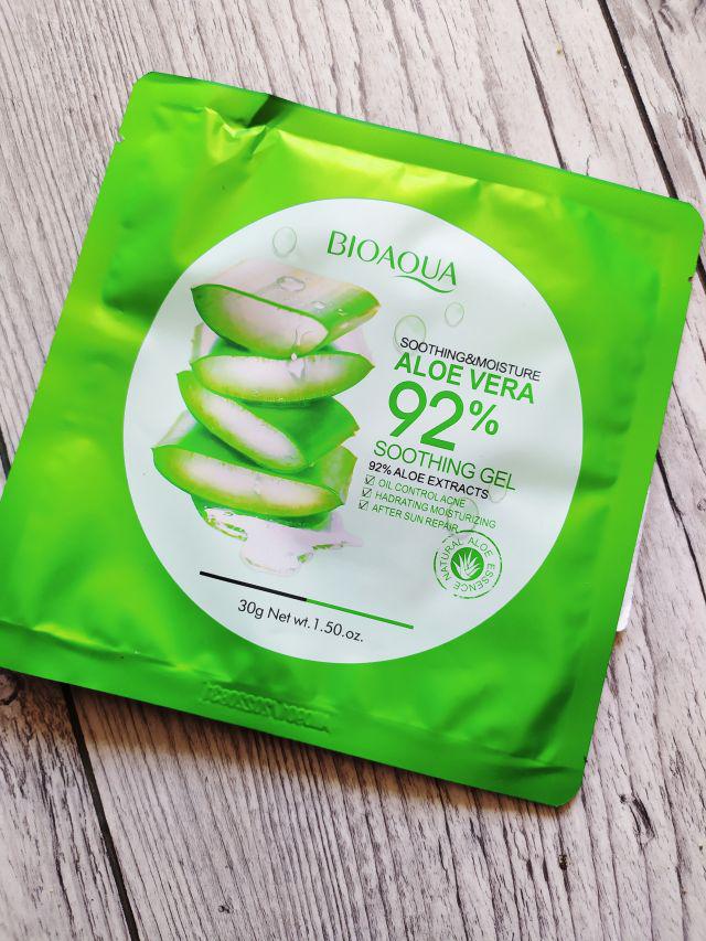 BIOAQUA Maseczka do twarzy w płacie, Soothing & Moisture, Aloe Vera 92% Soothing Gel Mask