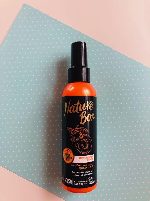 Nature Box Spray do włosów, Dodający blasku, Olej z moreli