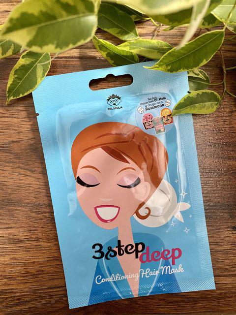 Dr. Mola 3 Step Deep, Hair Conditioning Mask, Maska do włosów w formie czepka, Odżywcza
