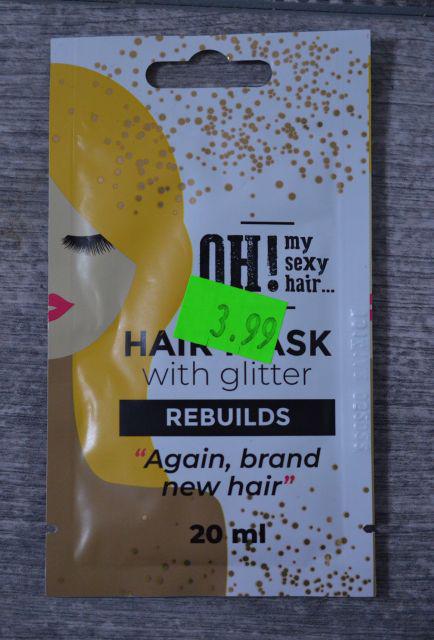 OH! my sexy hair Maska do włosów, Brokatowa, With Glitter, Rebuilds