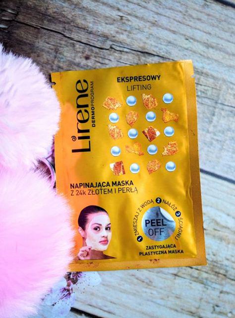 Lirene, Maseczka do twarzy, Ekspresowy lifting, Napinająca, z 24k złotem i perłą