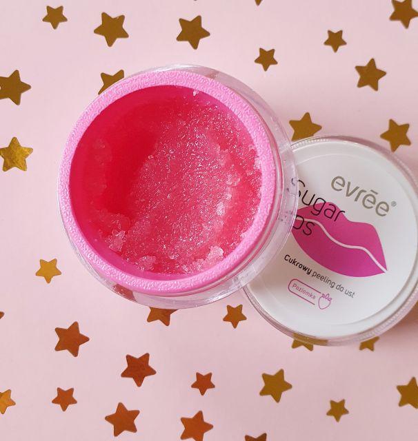 Evree Sugar Lips, Cukrowy peeling do ust, Poziomka