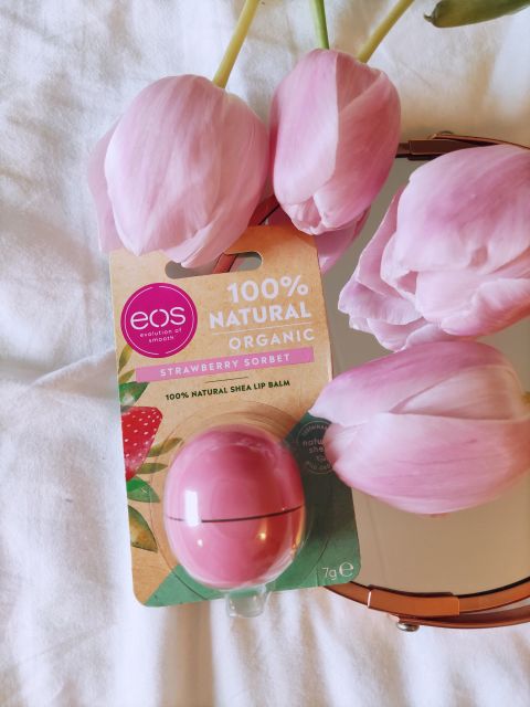 EOS Balsam do ust, Lip Balm, Strawberry Sorbet 