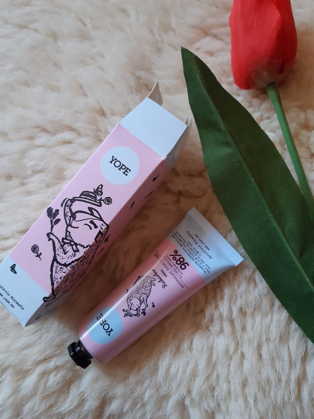 YOPE Krem do rąk, Rabarbar i róża