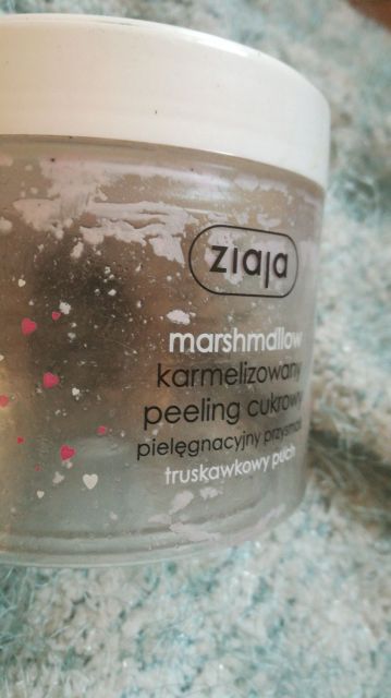 Ziaja Pielęgnacyjny Przysmak, Marshmallow, Peeling do ciała cukrowy, Karmelizowany, Truskawkowy puch