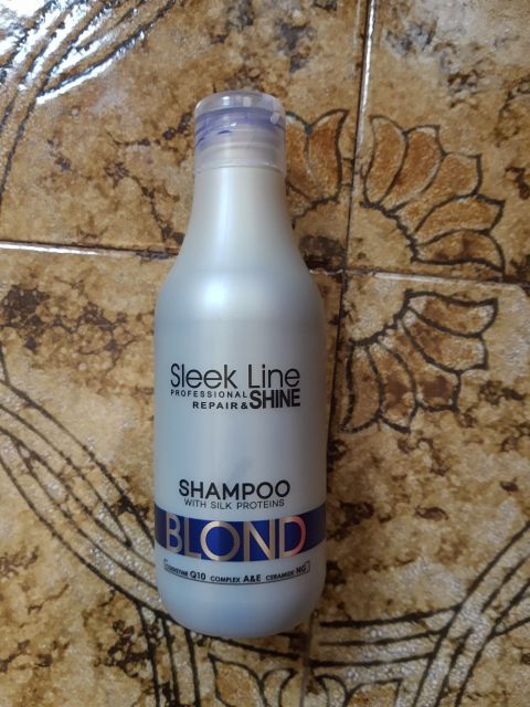 Stapiz Sleek Line, Szampon do włosów, Shine, Do włosów blond, Z proteinami jedwabiu