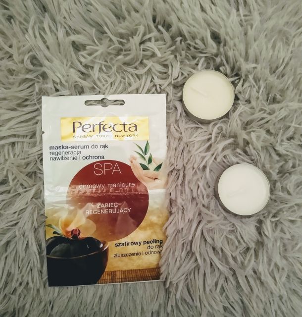 Perfecta SPA, Domowy manicure, Zabieg regenerujący do dłoni, Szafirowy peeling, Złuszczenie i odnowa
