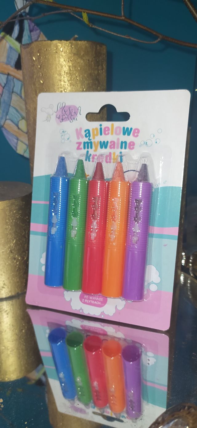 Myszka w paski Kąpielowe zmywalne kredki