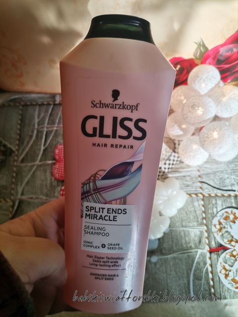 Schwarzkopf Gliss, Split Ends Miracle, Szampon do włosów, Z kompleksem jonowym i olejem z pestek winogron