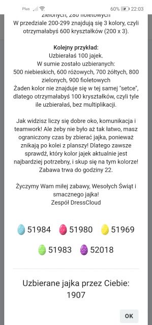 Zabawa na Dresscloud - Zbieramy jajka 2021.