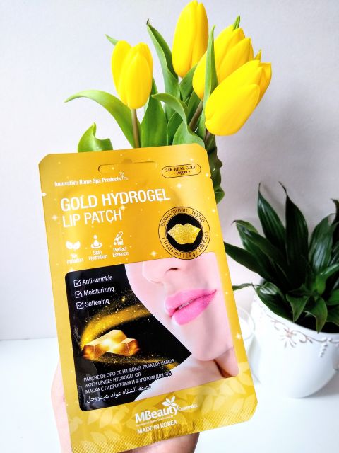 MBeauty Cosmetics Gold Hydrogel Lip Patch, Maseczka do ust 