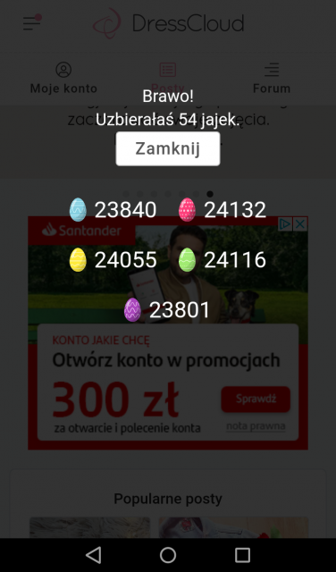Zabawa na Dresscloud - Zbieramy jajka 2021.