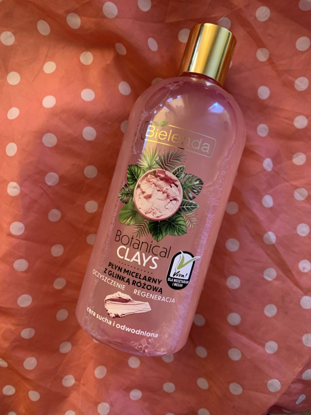 Bielenda Botanical Clays, Płyn micelarny do twarzy, Wegański, Z glinką różową 