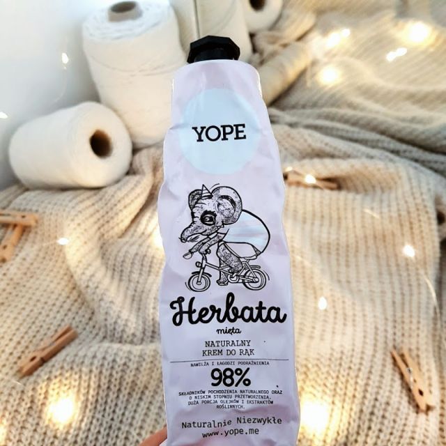 YOPE, Naturalny krem do rąk, Herbata i mięta