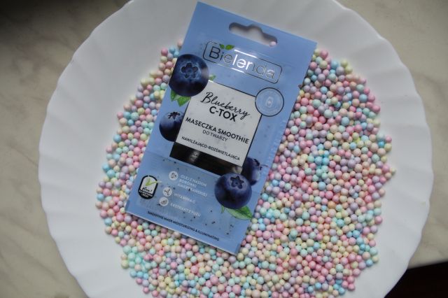 Bielenda Blueberry C-TOX, Maseczka do twarzy, Smoothie, Nawilżająco-rozświetlająca, Dla cery odwodnionej, pozbawionej blasku