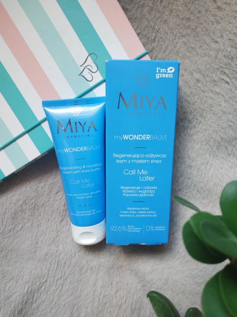 Miya Cosmetics myWONDERbalm, Call Me Later, Krem do twarzy, Regenerująco-odżywczy, Masło shea, olejek jojoba, witamina e, prowitamina B5