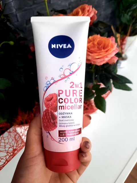 Nivea Pure Color, Odżywka i maska do włosów, Micelarna, 2w1, Włosy farbowane i z pasemkami