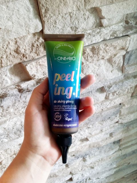 OnlyBio Hair Balance, Peeling do skóry głowy, Formuła z białą glinką, pestkami moreli i kwasem mlekowym 