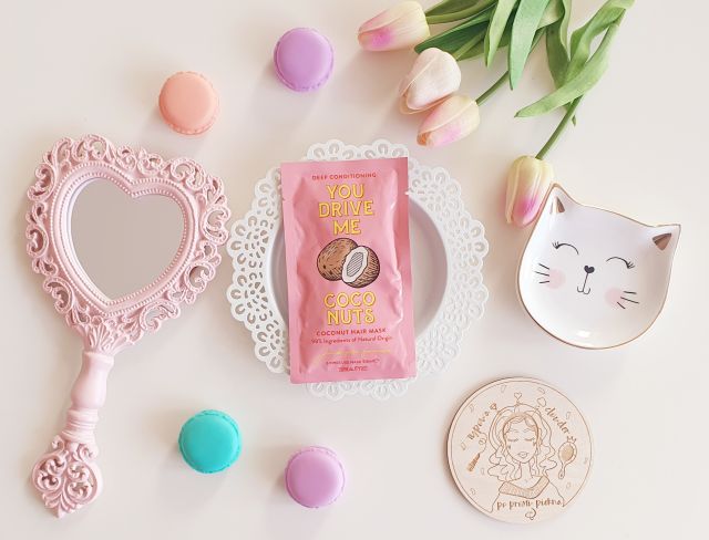 The Beauty Dept. Maseczka do włosów, You Drive Me Coco Nuts, Rewitalizująca, Z olejem kokosowym, masłem shea i olejem z opuncji figowej