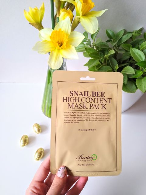 Benton Maska do twarzy w płacie, Snail Bee High Content Mask Pack