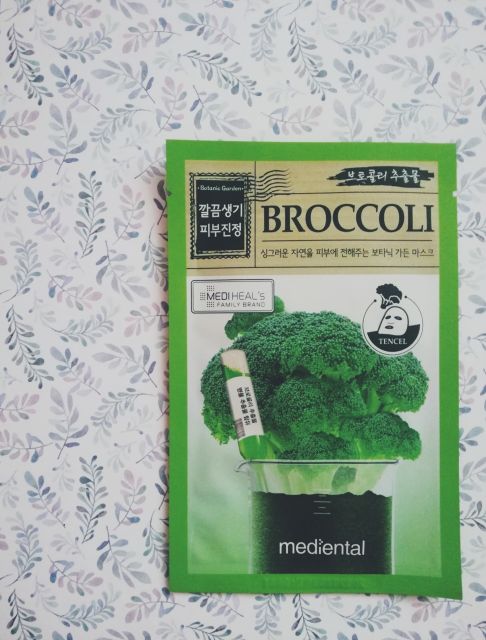 Mediental Maska do twarzy w płacie, Brokuły