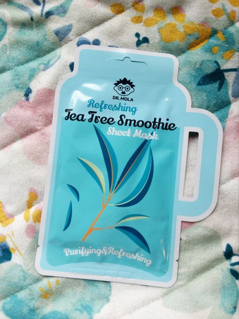 Dr. Mola Maska do twarzy w płacie, Tea Tree Smoothie, Refreshing