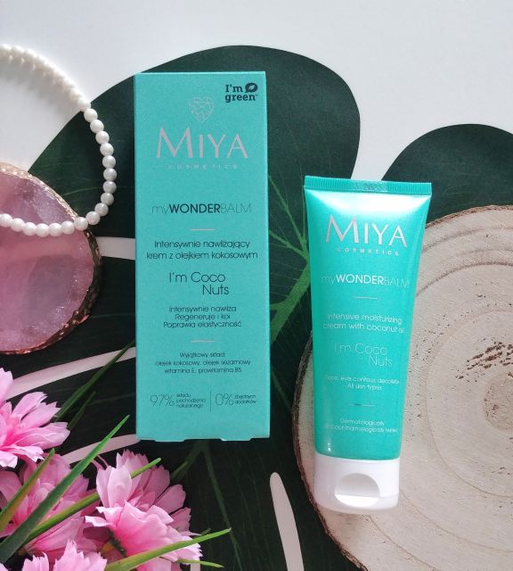 Miya Cosmetics myWONDERbalm, I'm Coco Nuts, Krem do twarzy, Intensywnie nawilżający, Olejek kokosowy