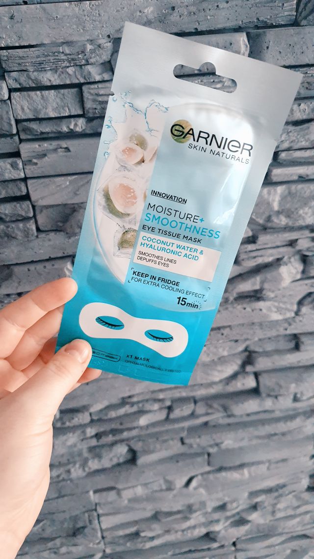 Garnier Skin Naturals, Maska pod oczy w płatkach, Moisture + Smoothness, Woda kokosowa i kwas hialuronowy