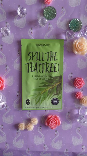The Beauty Dept. Purifying Tea Tree Face Sheet Mask, Maska do twarzy, Oczyszczająca, Z ekstraktem z drzewa herbacianego