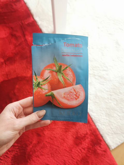 Koeko Maska do twarzy w płacie, Nawilża i uelastycznia, Pomidor 