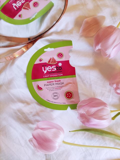 Yes to Maseczka do twarzy w płacie, Light Hydration, Arbuzowa, Super świeża