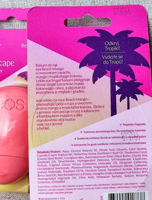 Eos balsam do rąk Beach mango 