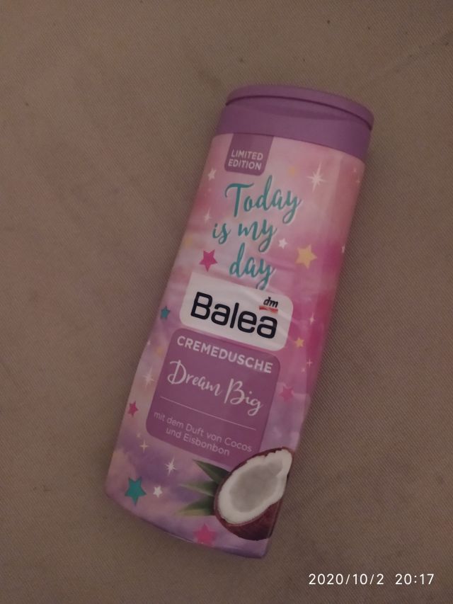 Balea Żel pod prysznic, Kremowy, Today Is My Day, Dream Big, O zapachu kokosa i cukierków lodowych 