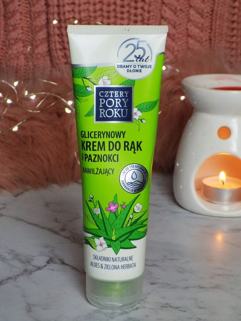 Cztery Pory Roku Krem do rąk, Glicerynowy, Nawilżający, Aloes i zielona herbata