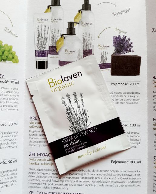 Sylveco Biolaven, Krem do twarzy na dzień, Nawilża i chroni, Olej z pestek winogron i olejek lawendowy